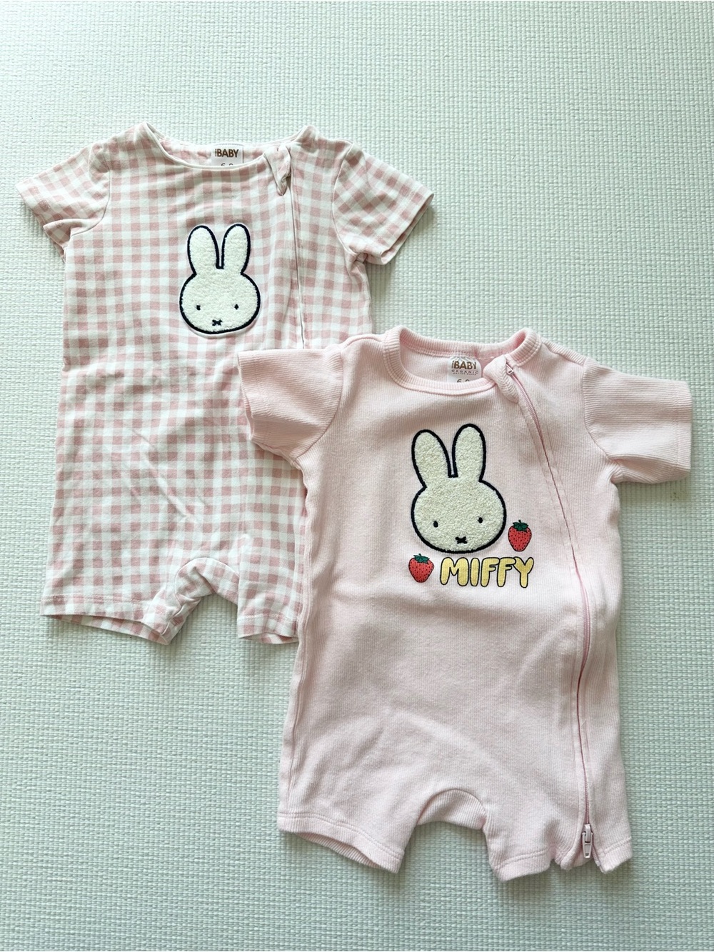 A set of two Miffy One-Piece Rompers